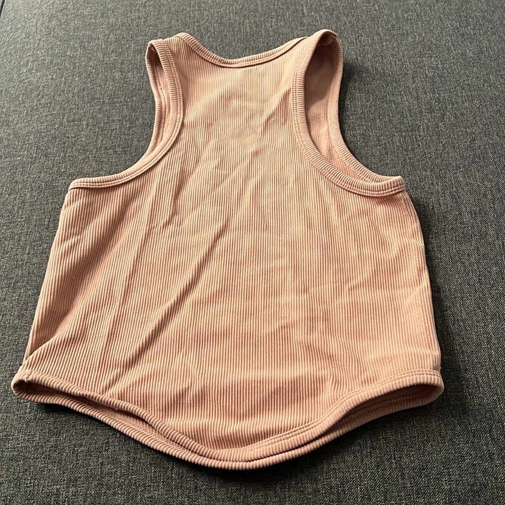 Tan Racerback Tank Top One Size - Picture 2 of 3